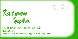 kalman huba business card